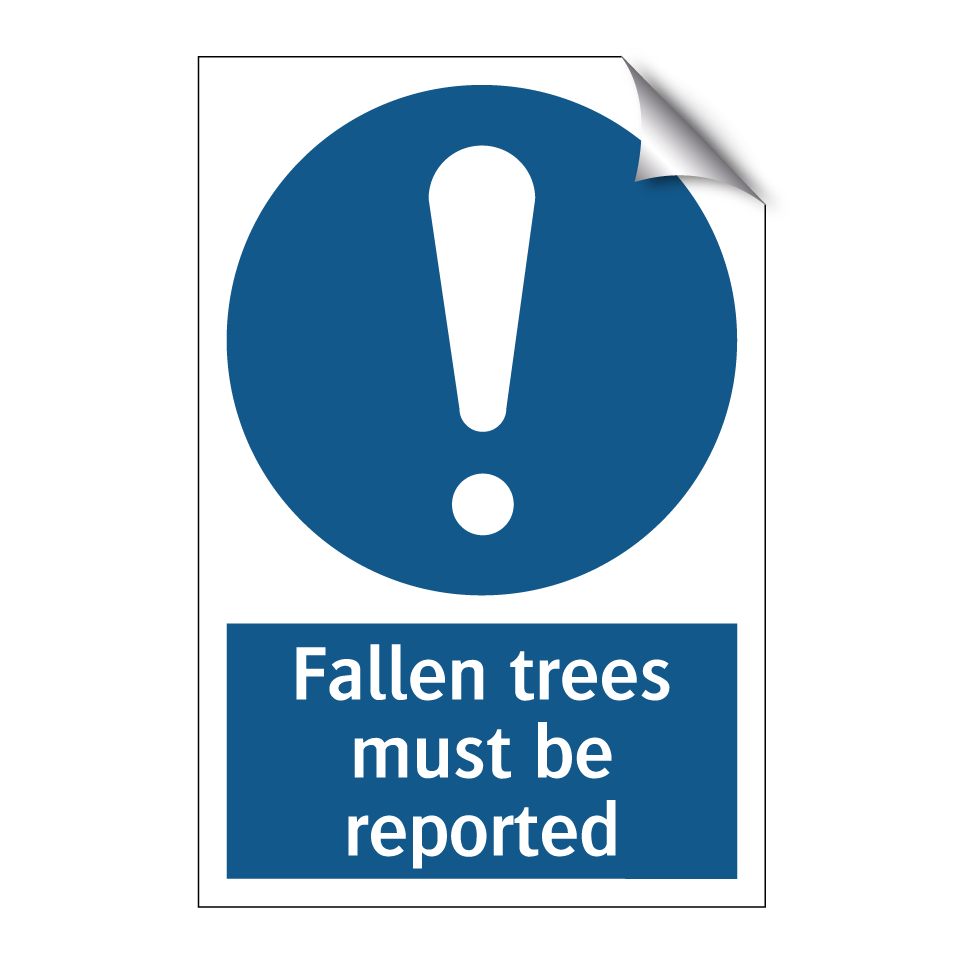 Fallen trees must be reported