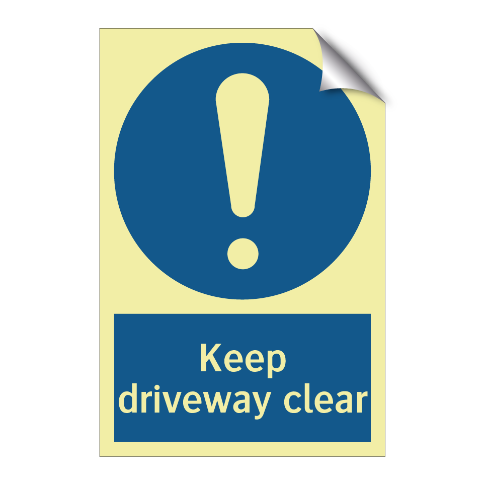 Keep driveway clear