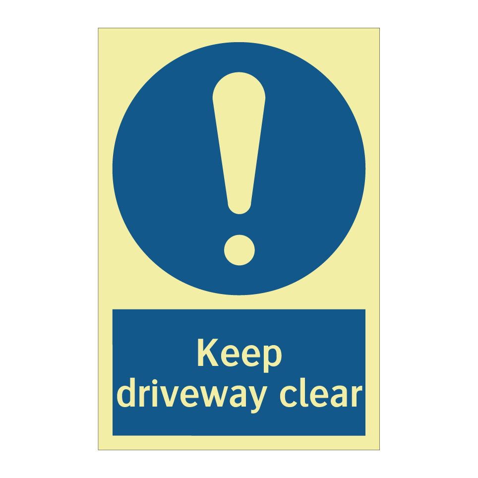 Keep driveway clear