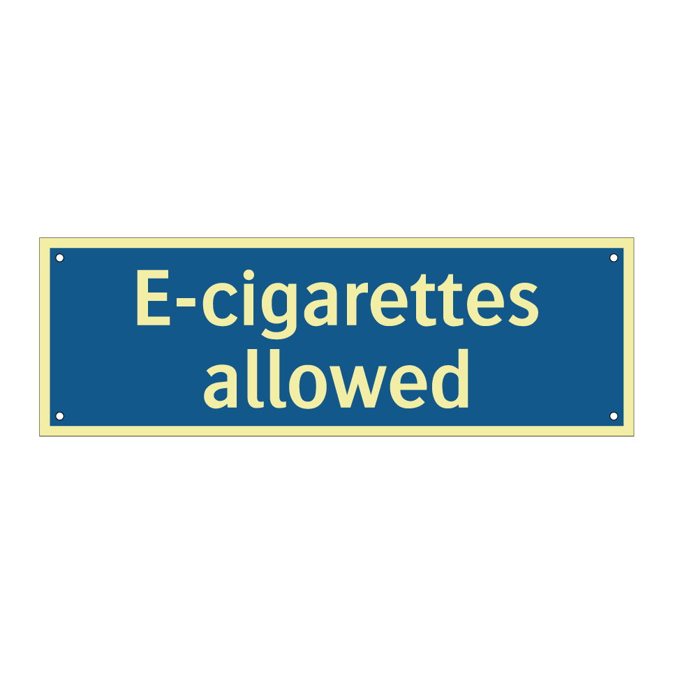 E-cigarettes allowed