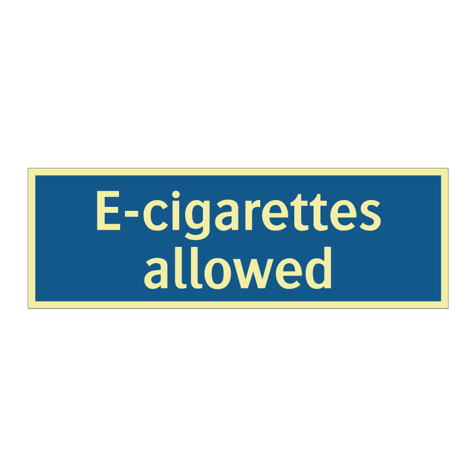 E-cigarettes allowed