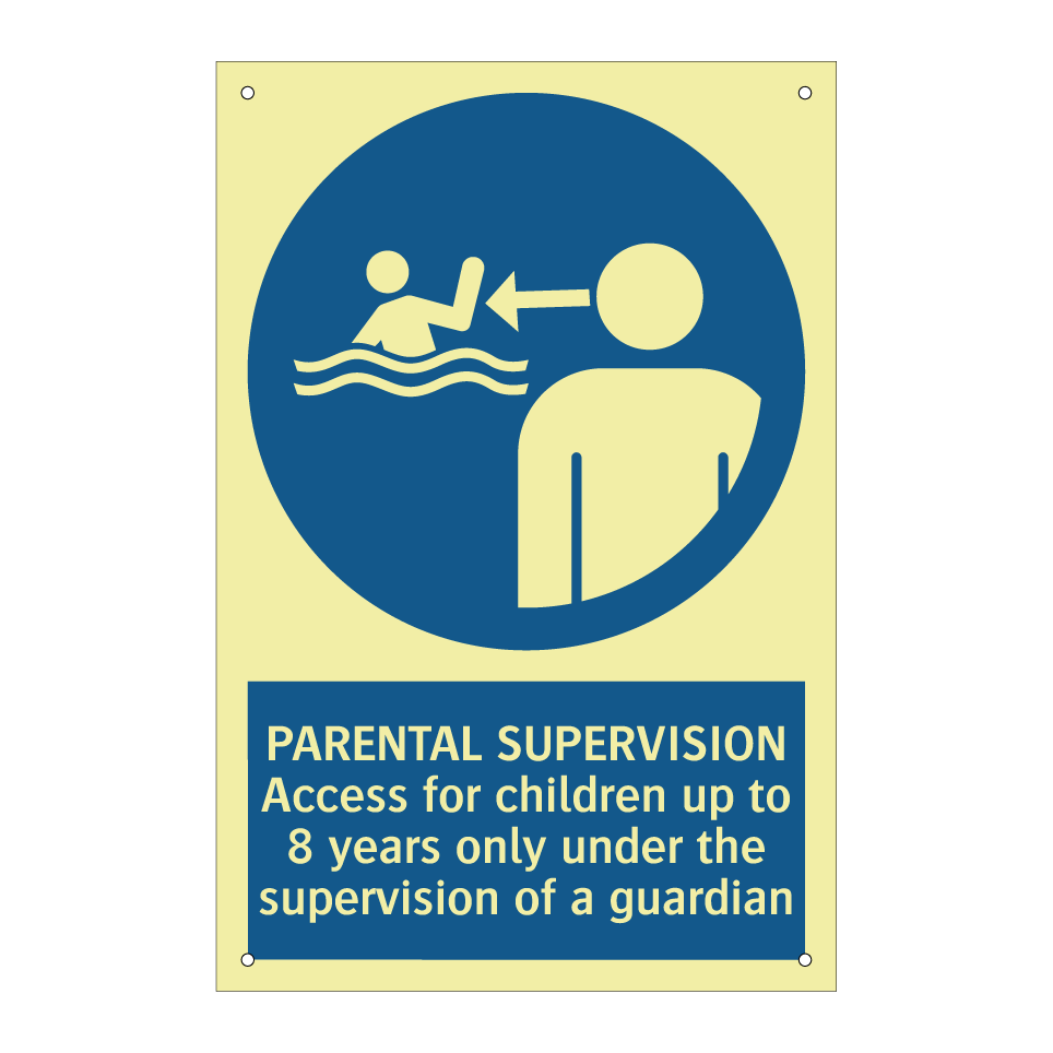PARENTAL SUPERVISION Access for children up to 8 years only under the supervision of a guardian