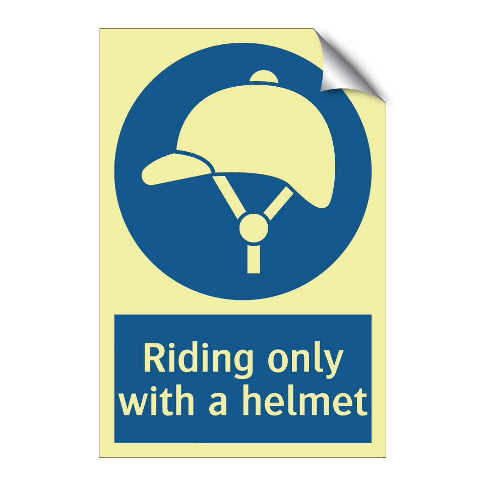Riding only with a helmet
