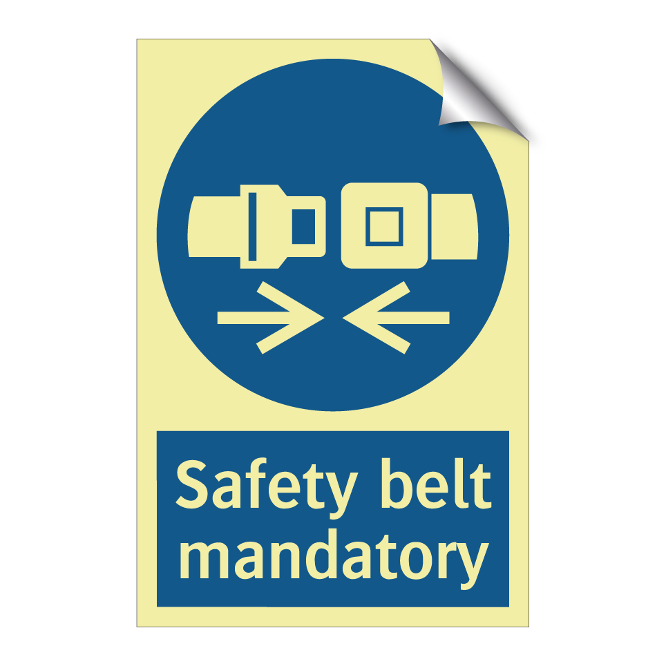 Safety belt mandatory