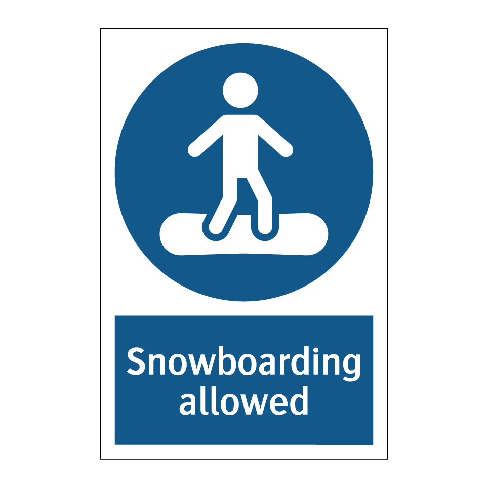 Snowboarding allowed