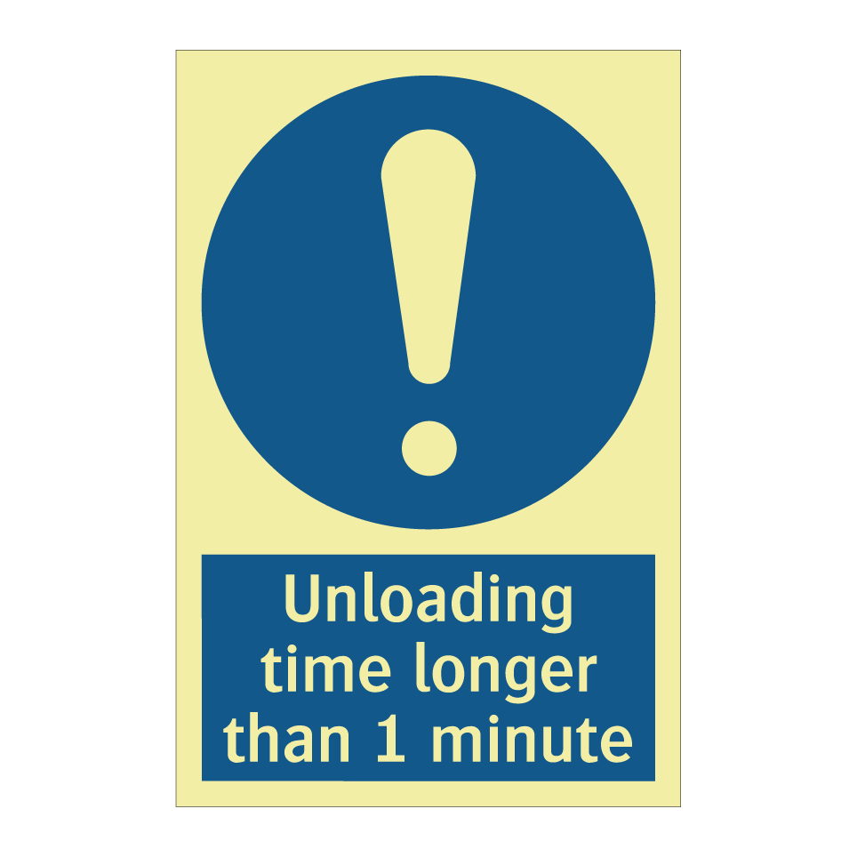 Unloading time longer than 1 minute