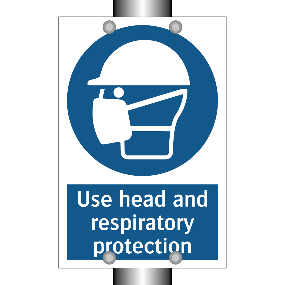 Use head and respiratory protection