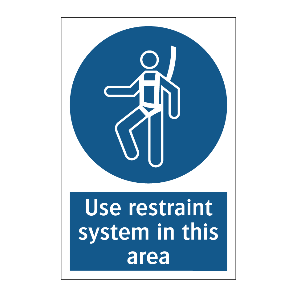 Use restraint system in this area