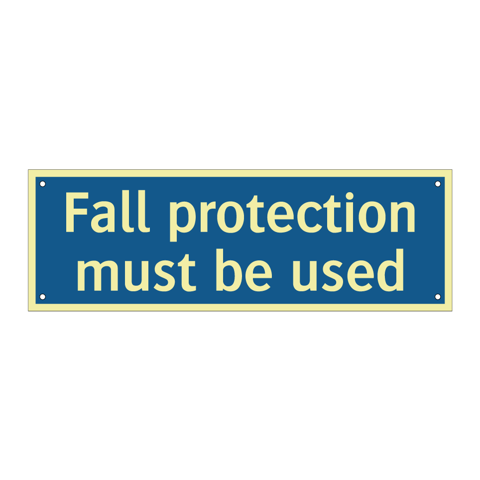 Fall protection must be used