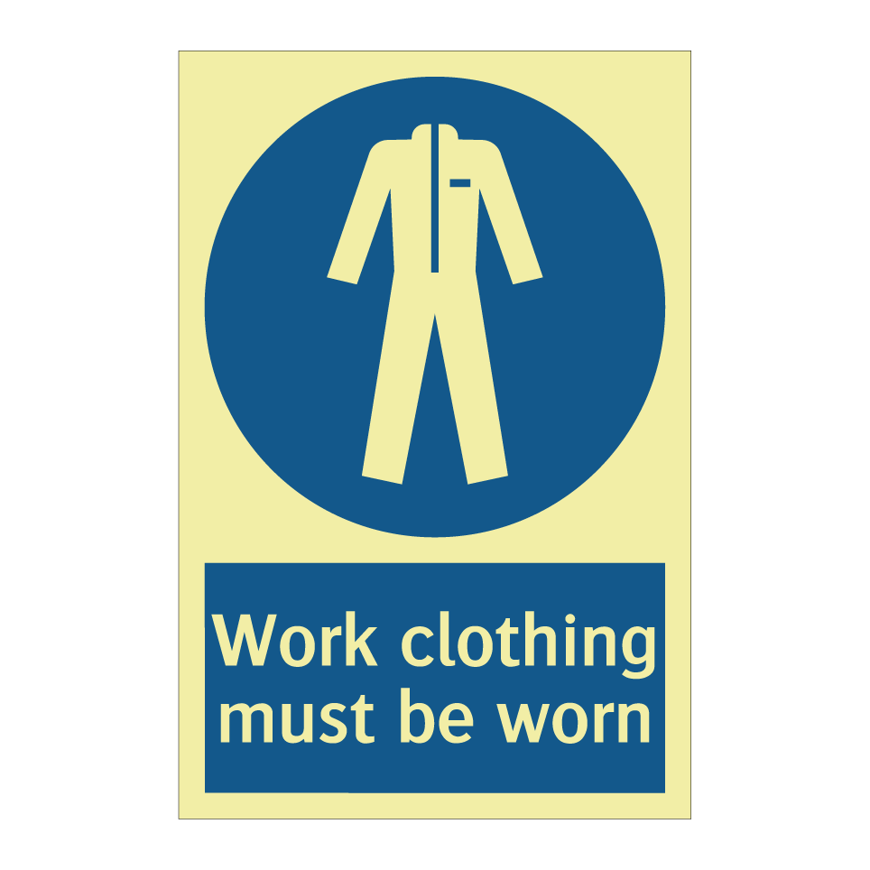 Work clothing must be worn