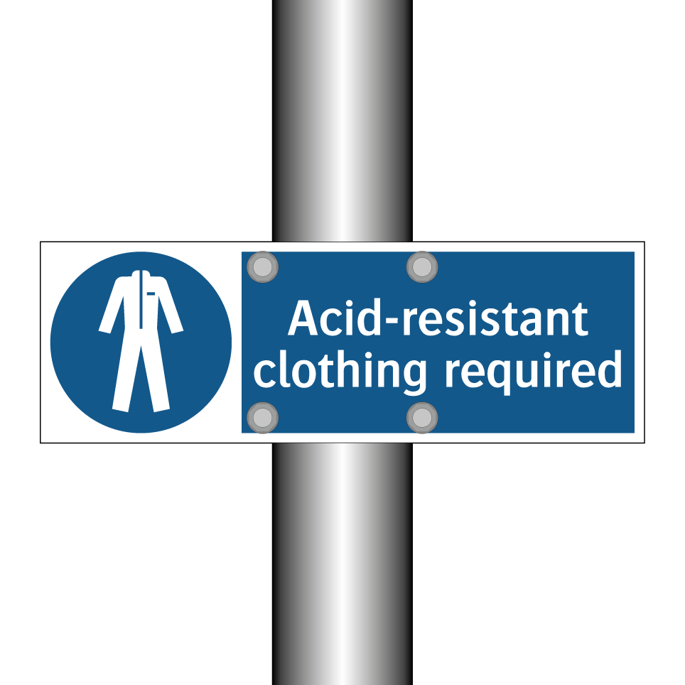 Acid-resistant clothing required