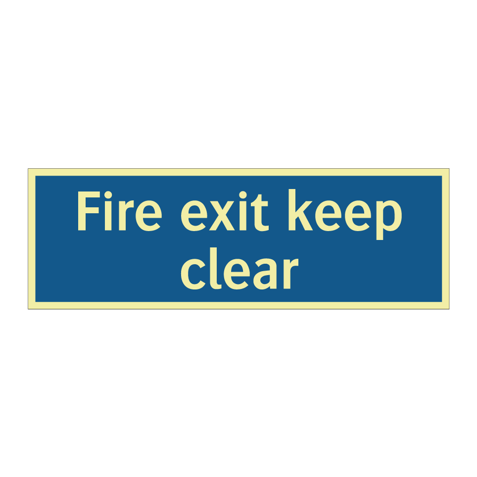 Fire exit keep clear