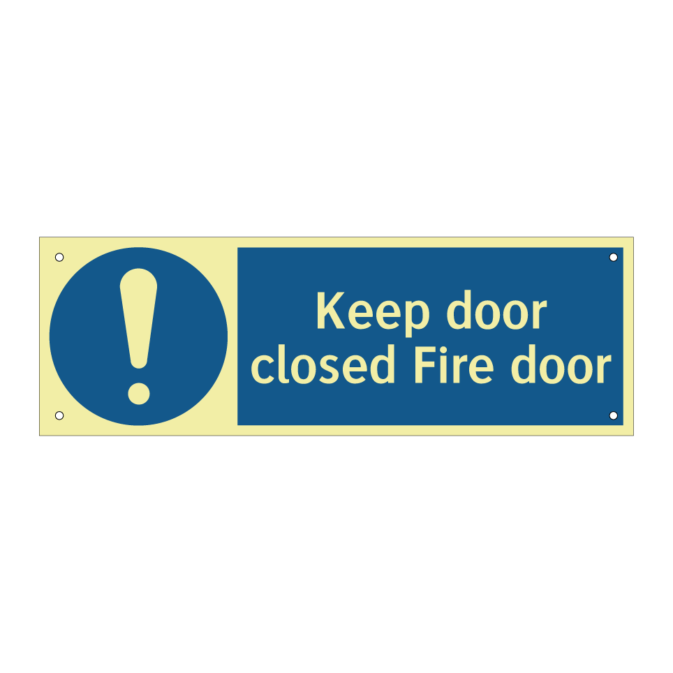Keep door closed Fire door
