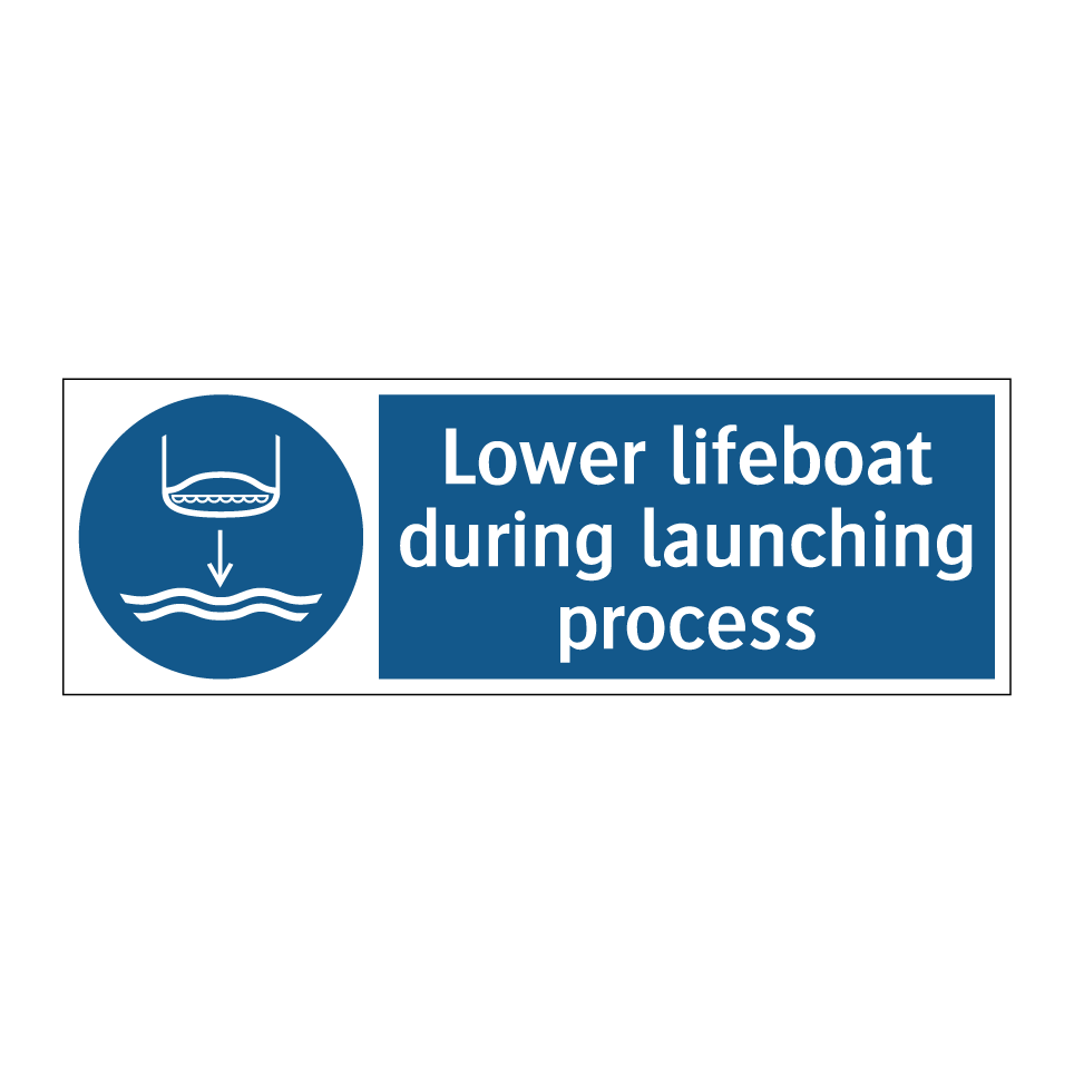 Lower lifeboat during launching process