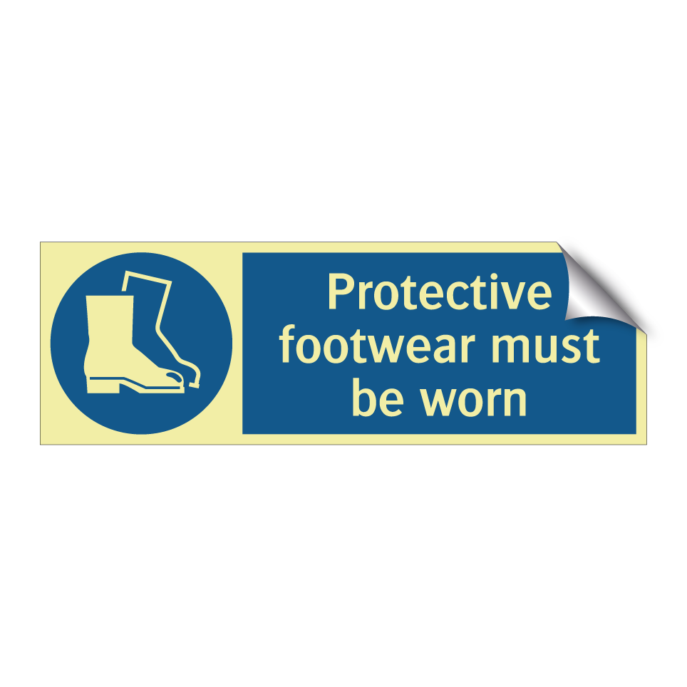 Protective footwear must be worn
