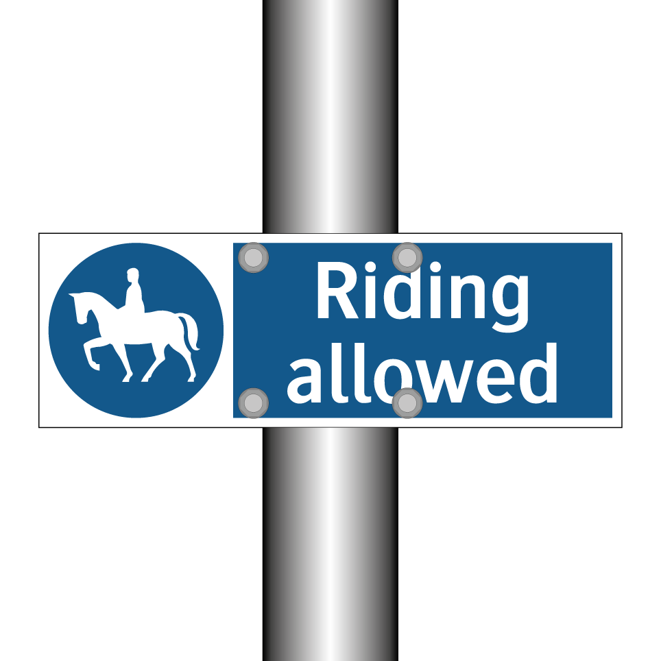 Riding allowed