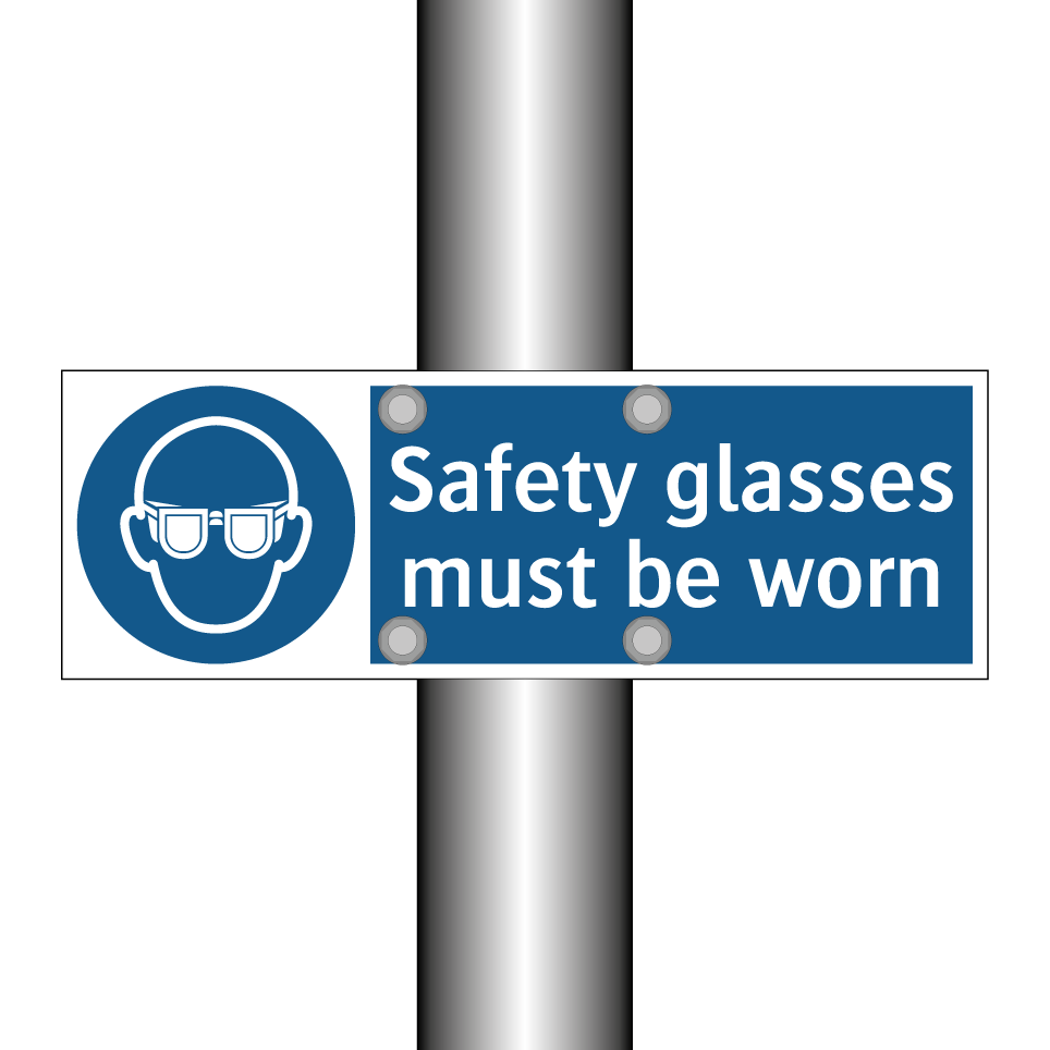 Safety glasses must be worn