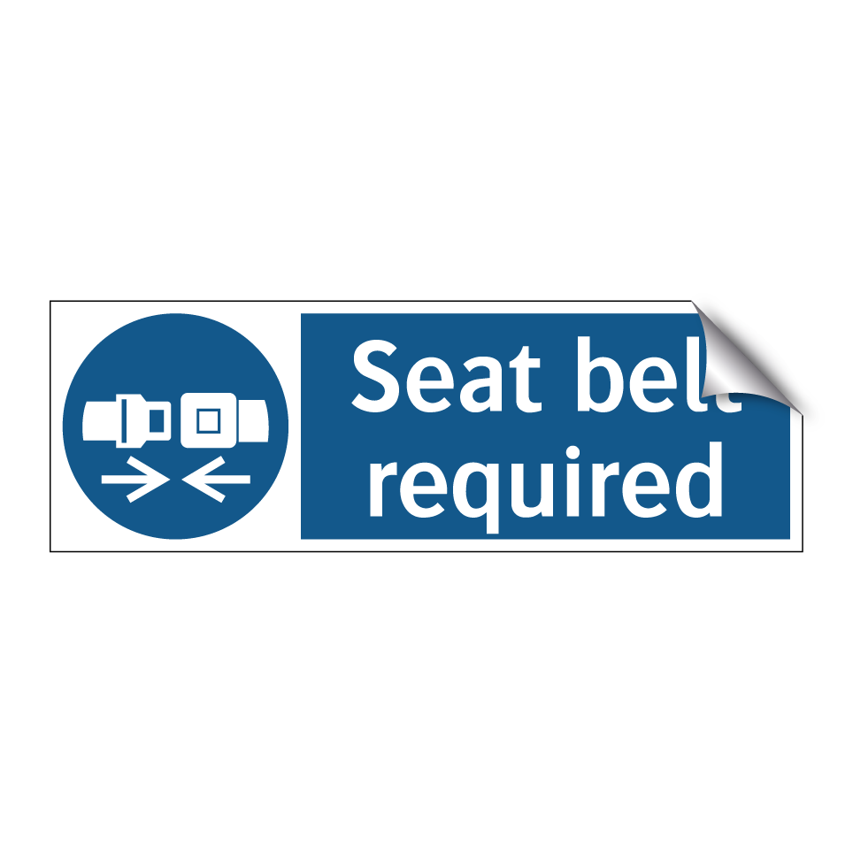 Seat belt required