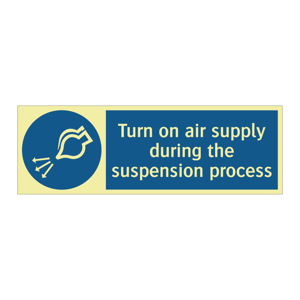Turn on air supply during the suspension process