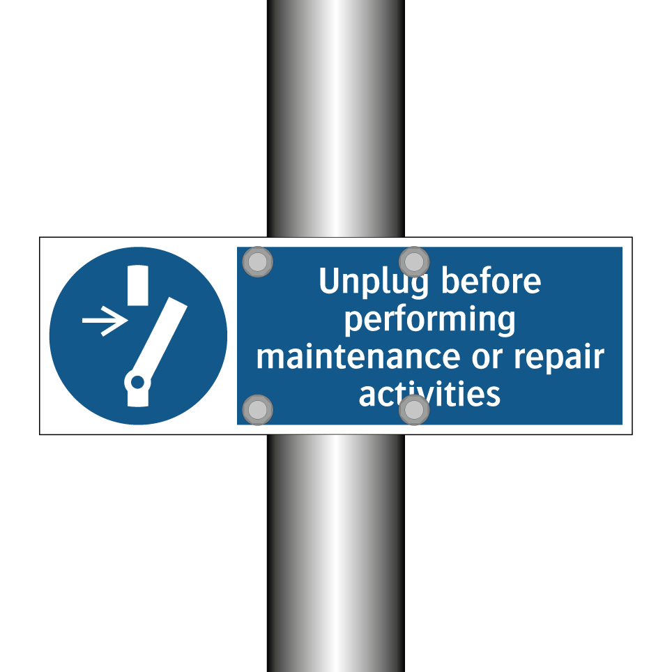 Unplug before performing maintenance or repair activities