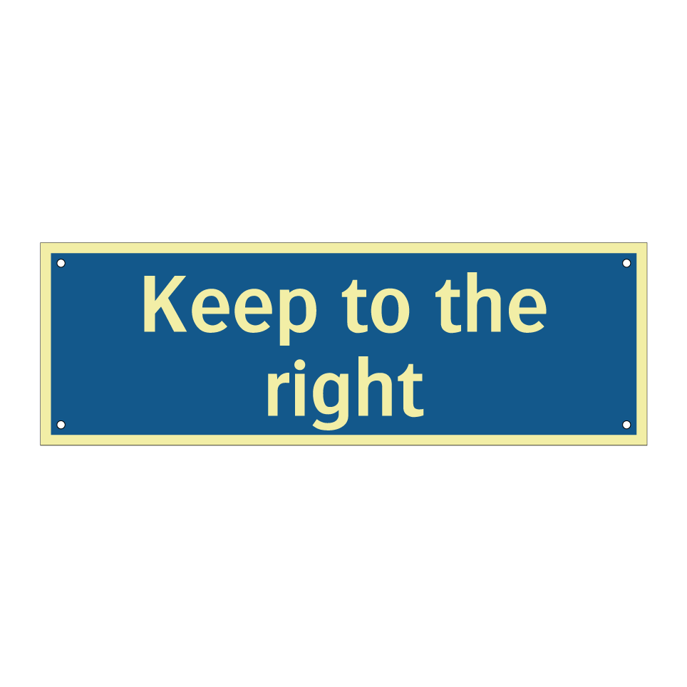 Keep to the right