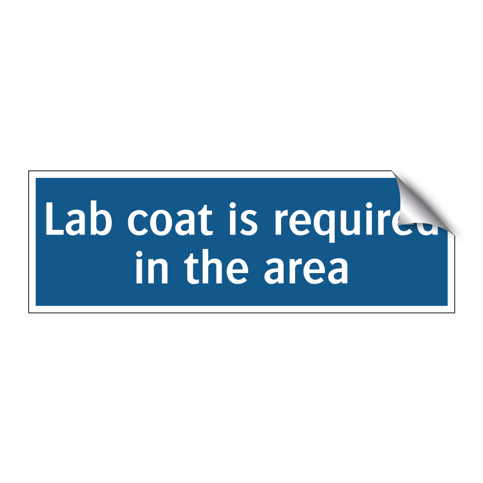 Lab coat is required in the area