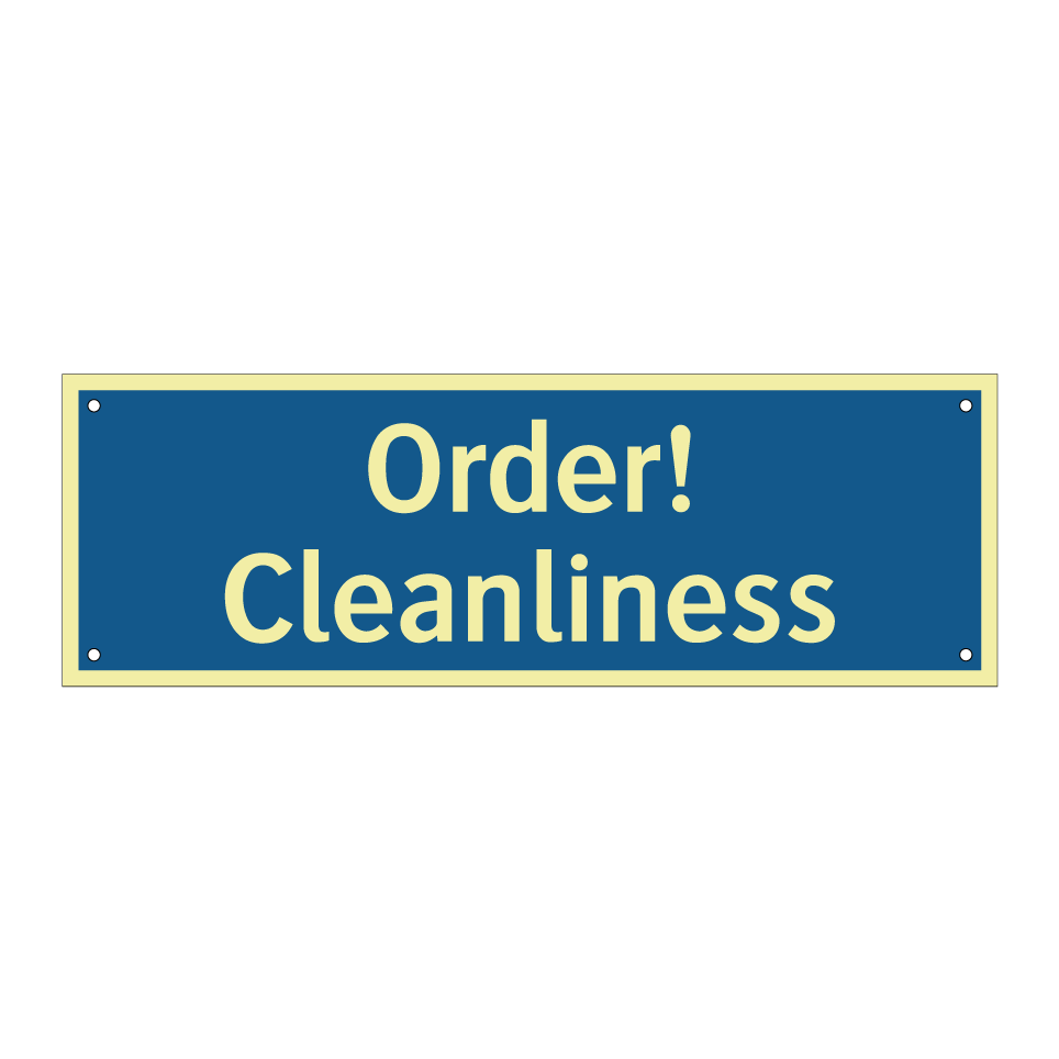 Order! Cleanliness
