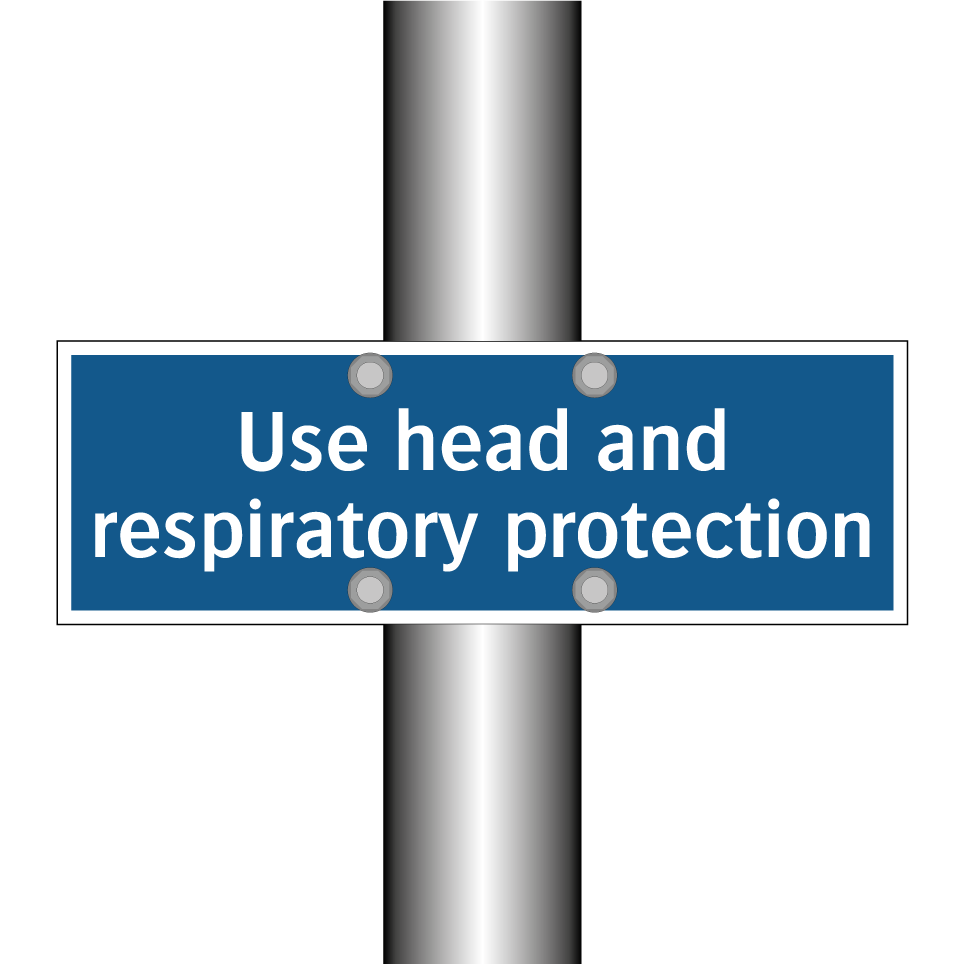 Use head and respiratory protection