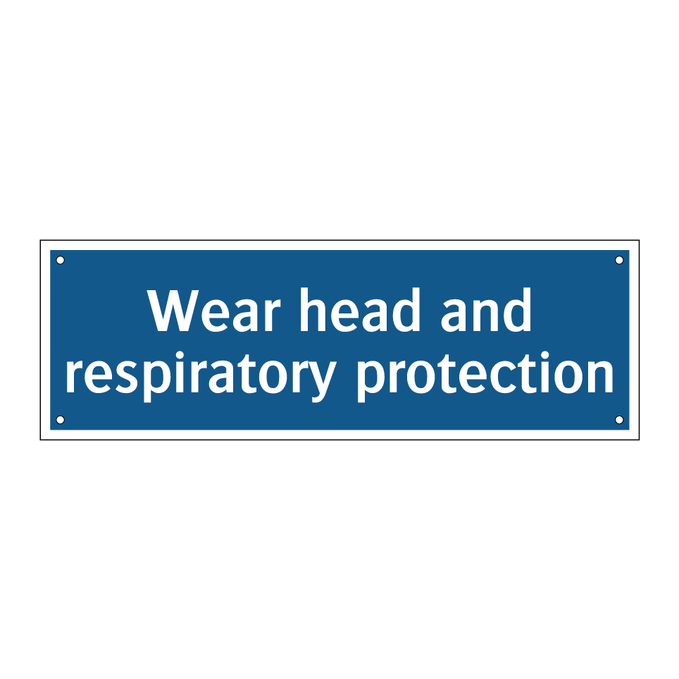 Wear head and respiratory protection