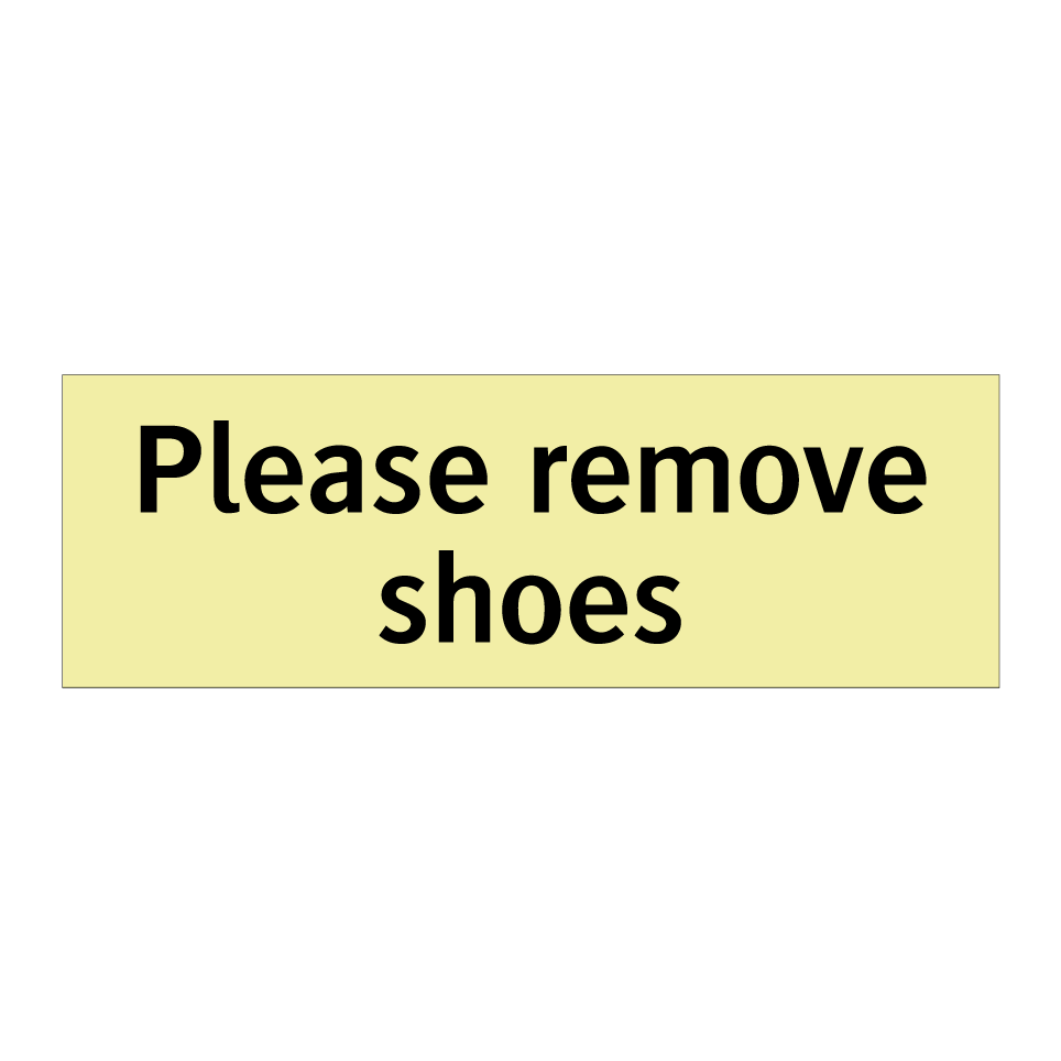 Please remove shoes
