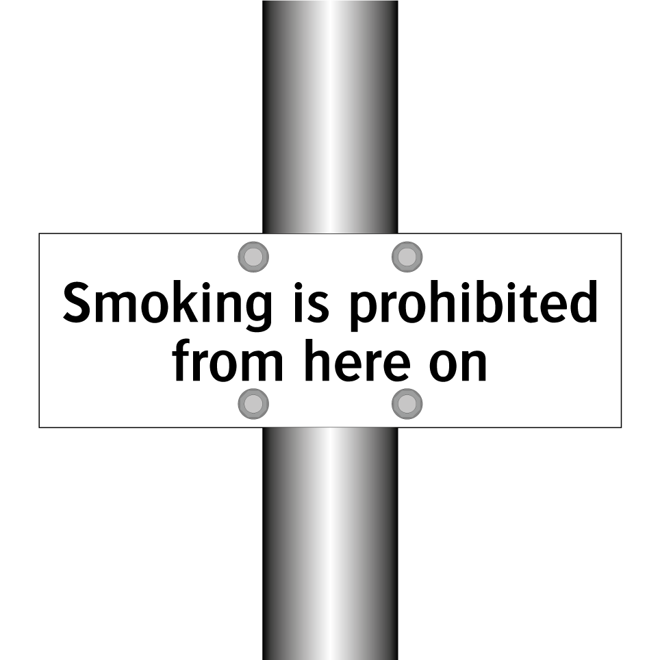 Smoking is prohibited from here on