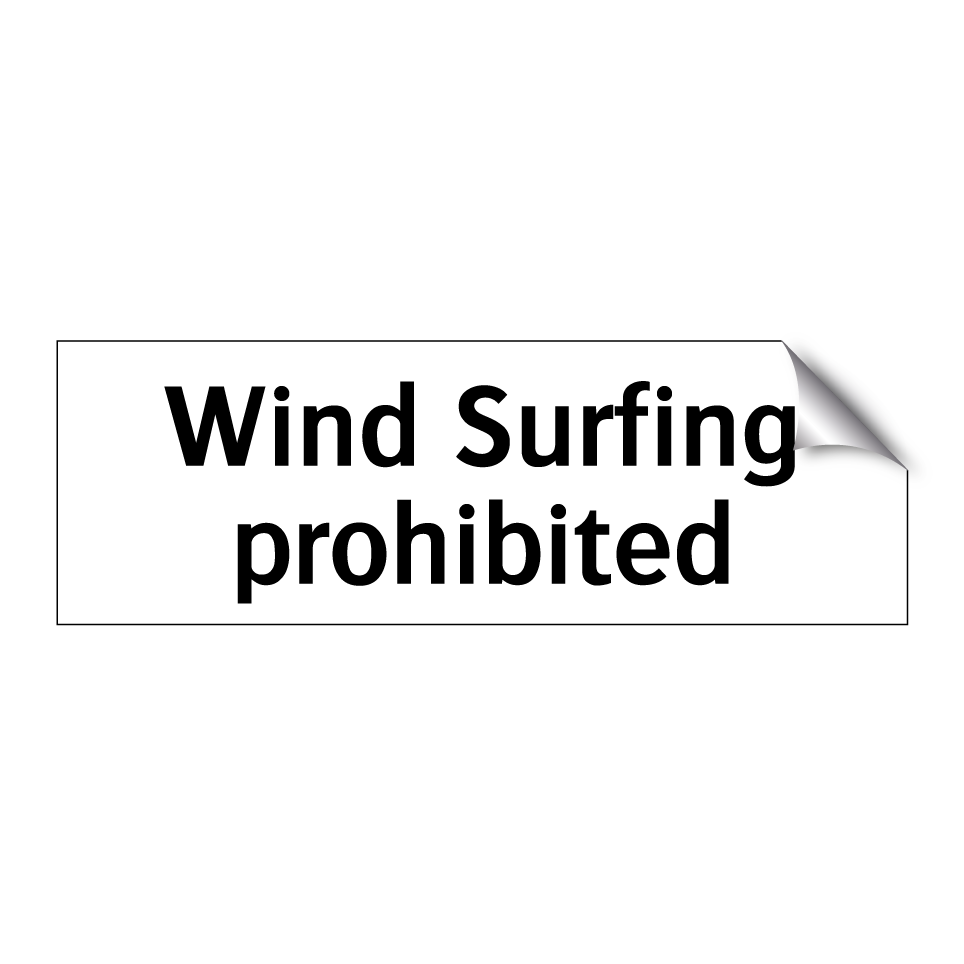 Wind Surfing prohibited