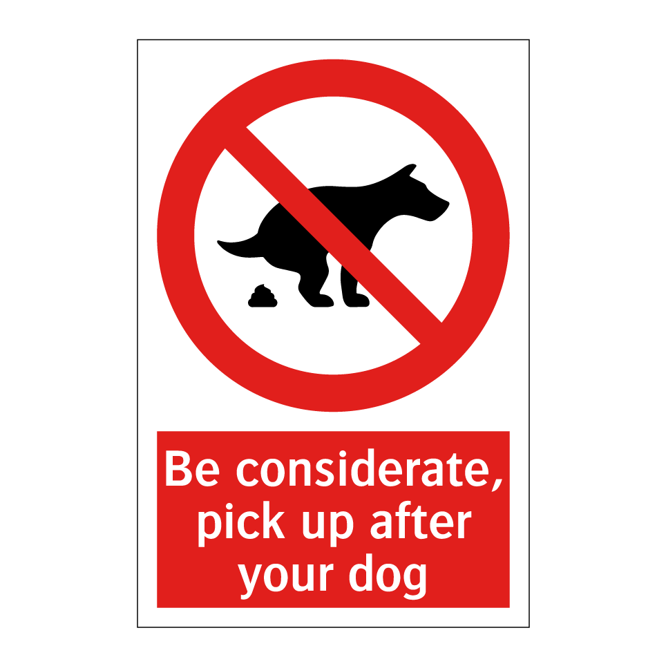Be considerate, pick up after your dog