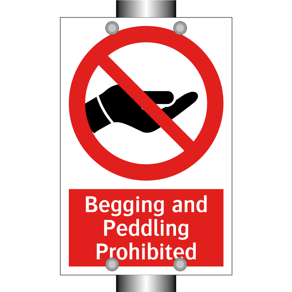 Begging and Peddling Prohibited