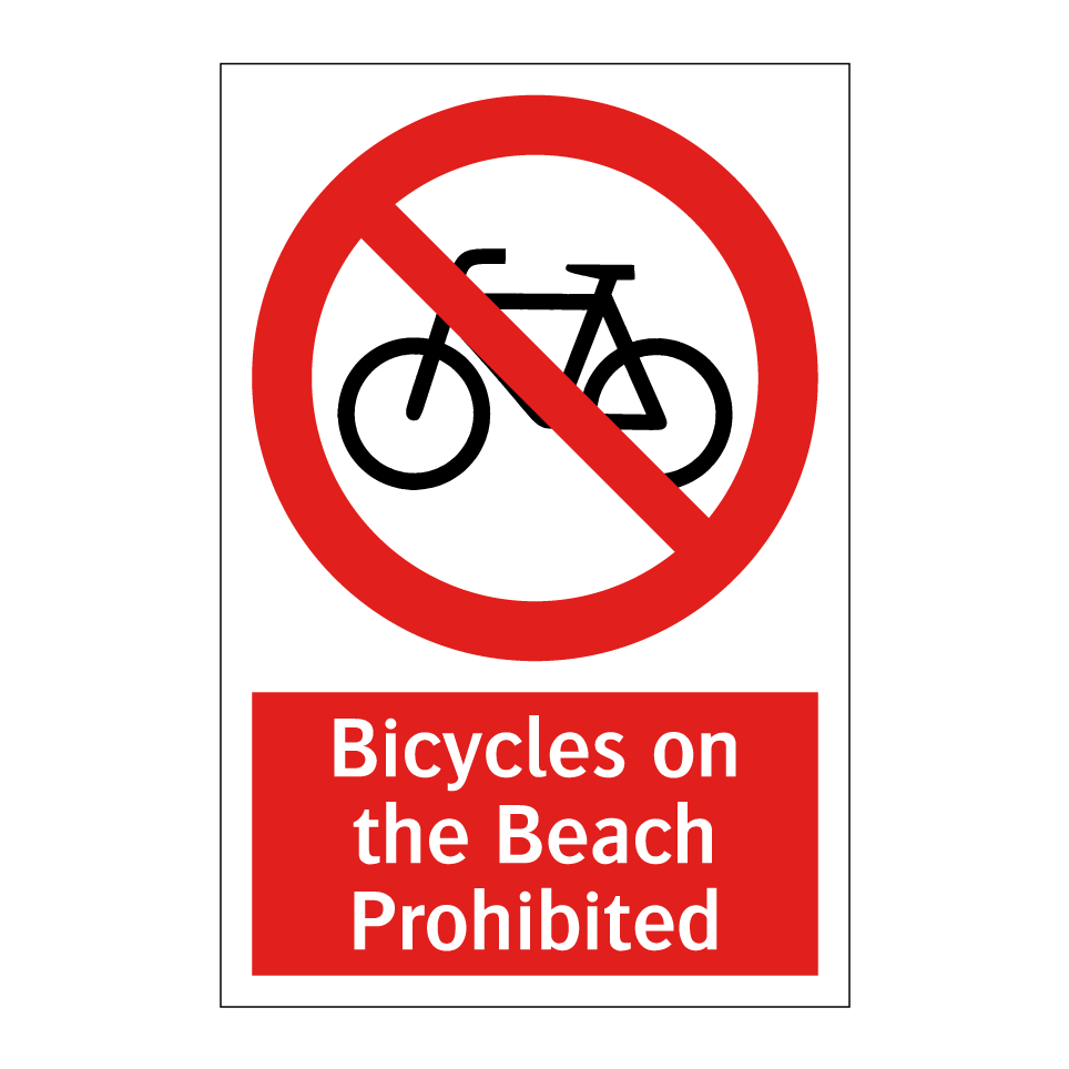 Bicycles on the Beach Prohibited