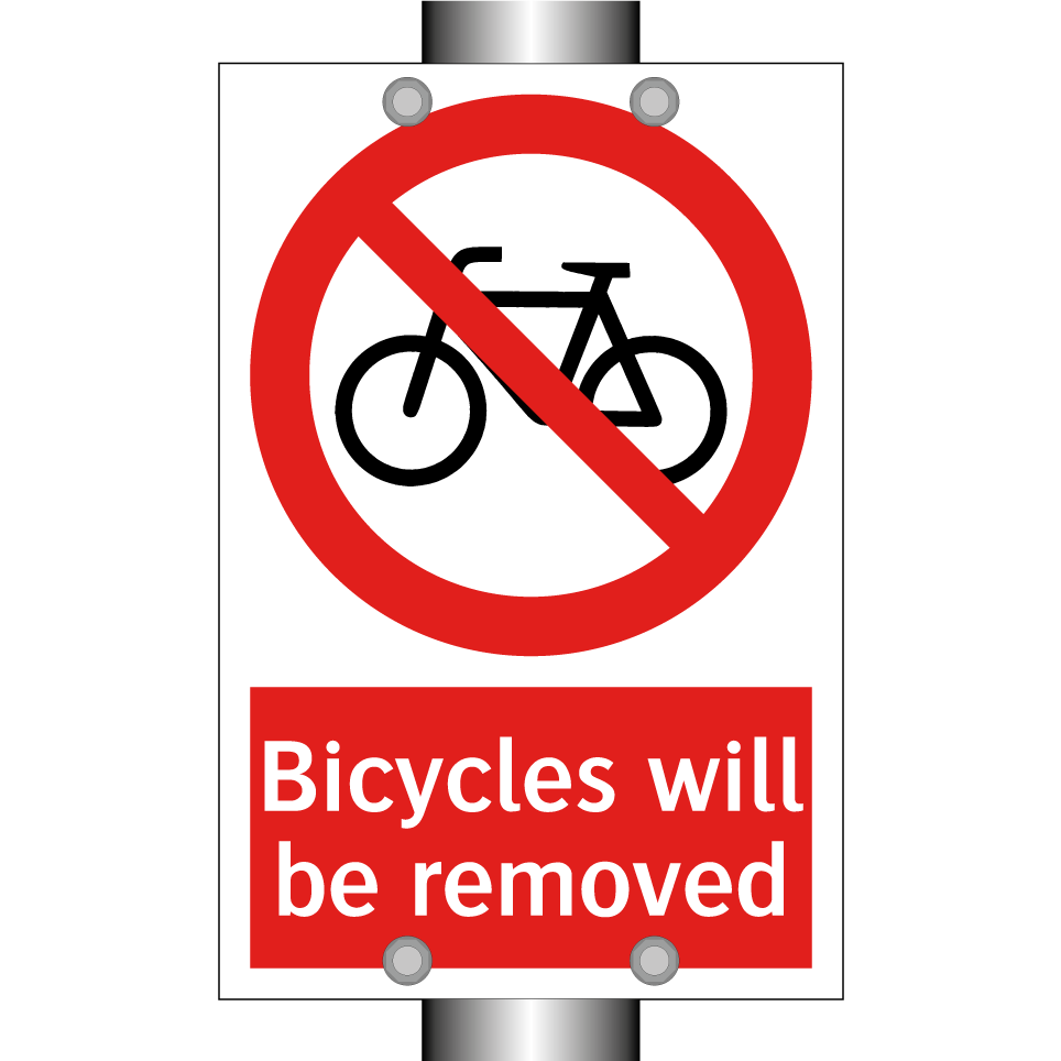 Bicycles will be removed