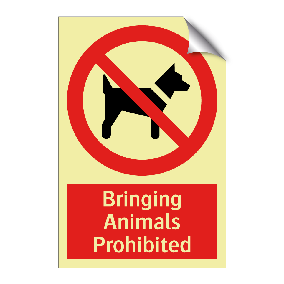 Bringing Animals Prohibited