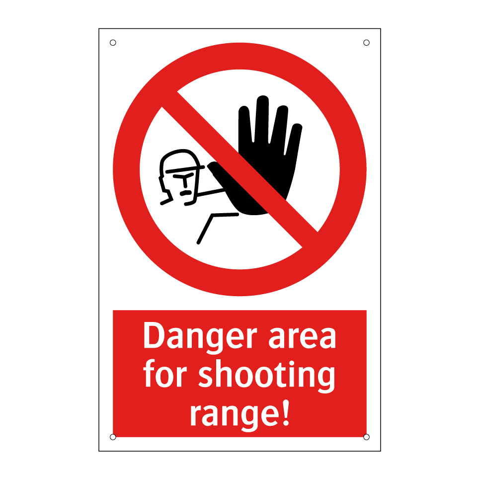 Danger area for shooting range!