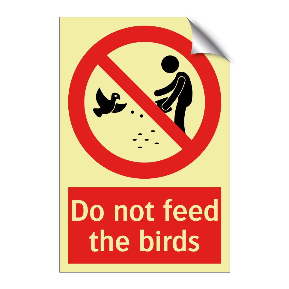 Do not feed the birds