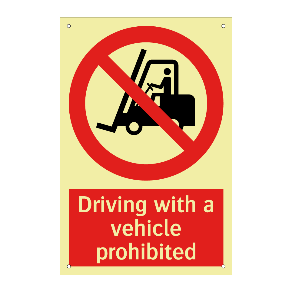 Driving with a vehicle prohibited
