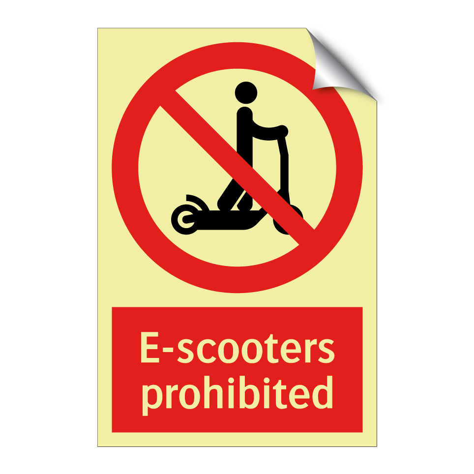 E-scooters prohibited