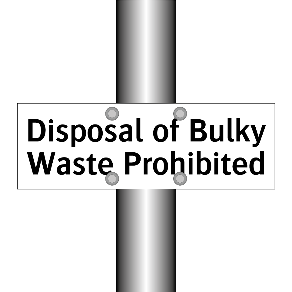 Disposal of Bulky Waste Prohibited