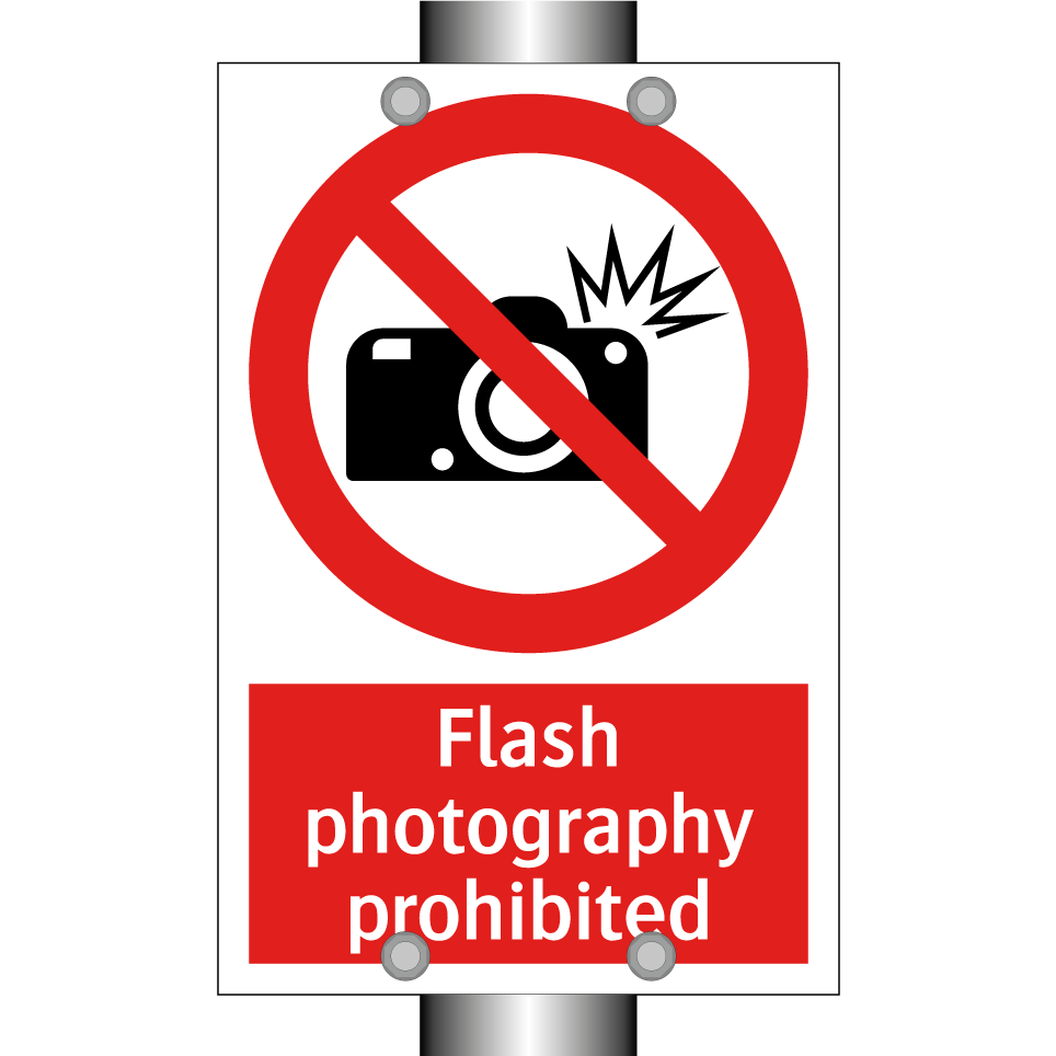 Flash photography prohibited