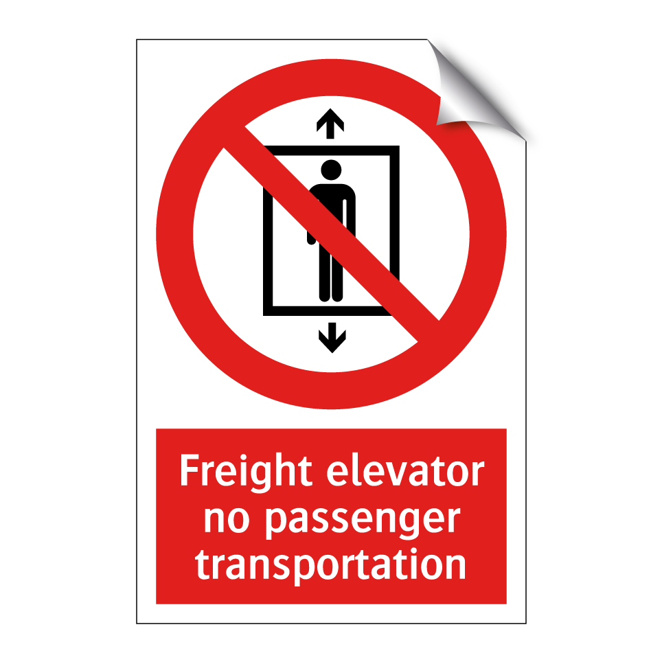 Freight elevator no passenger transportation