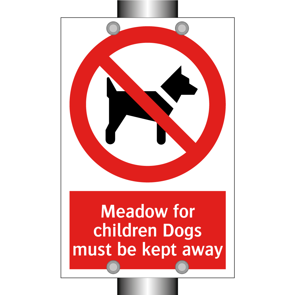Meadow for children Dogs must be kept away