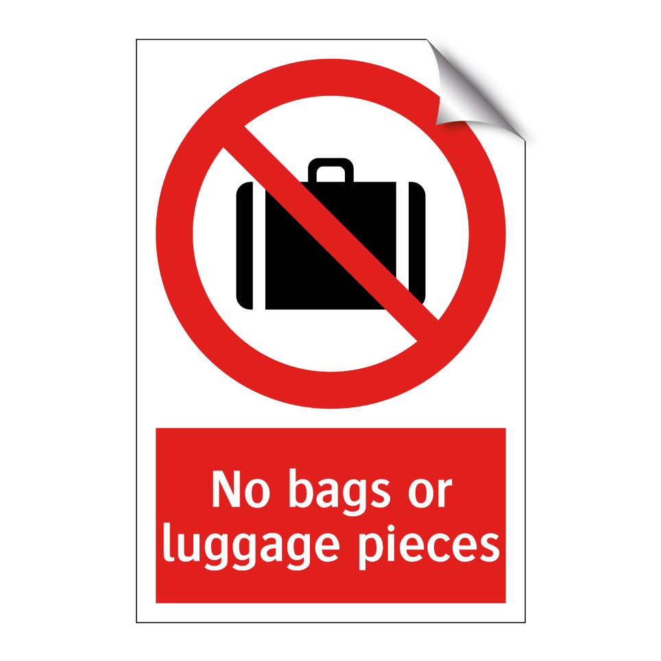No bags or luggage pieces