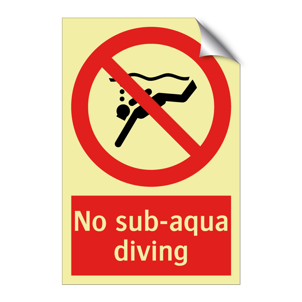 No sub-aqua diving