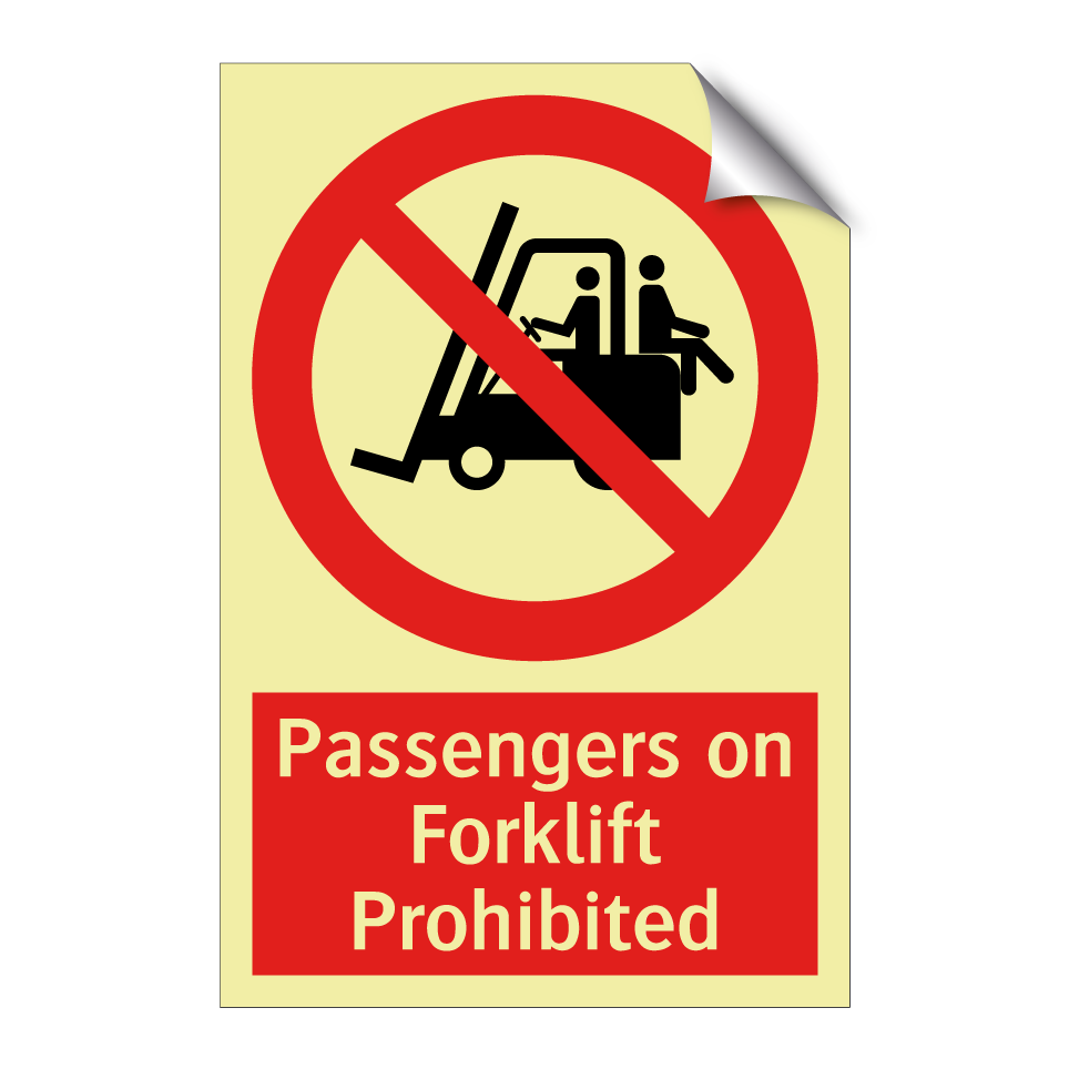 Passengers on Forklift Prohibited
