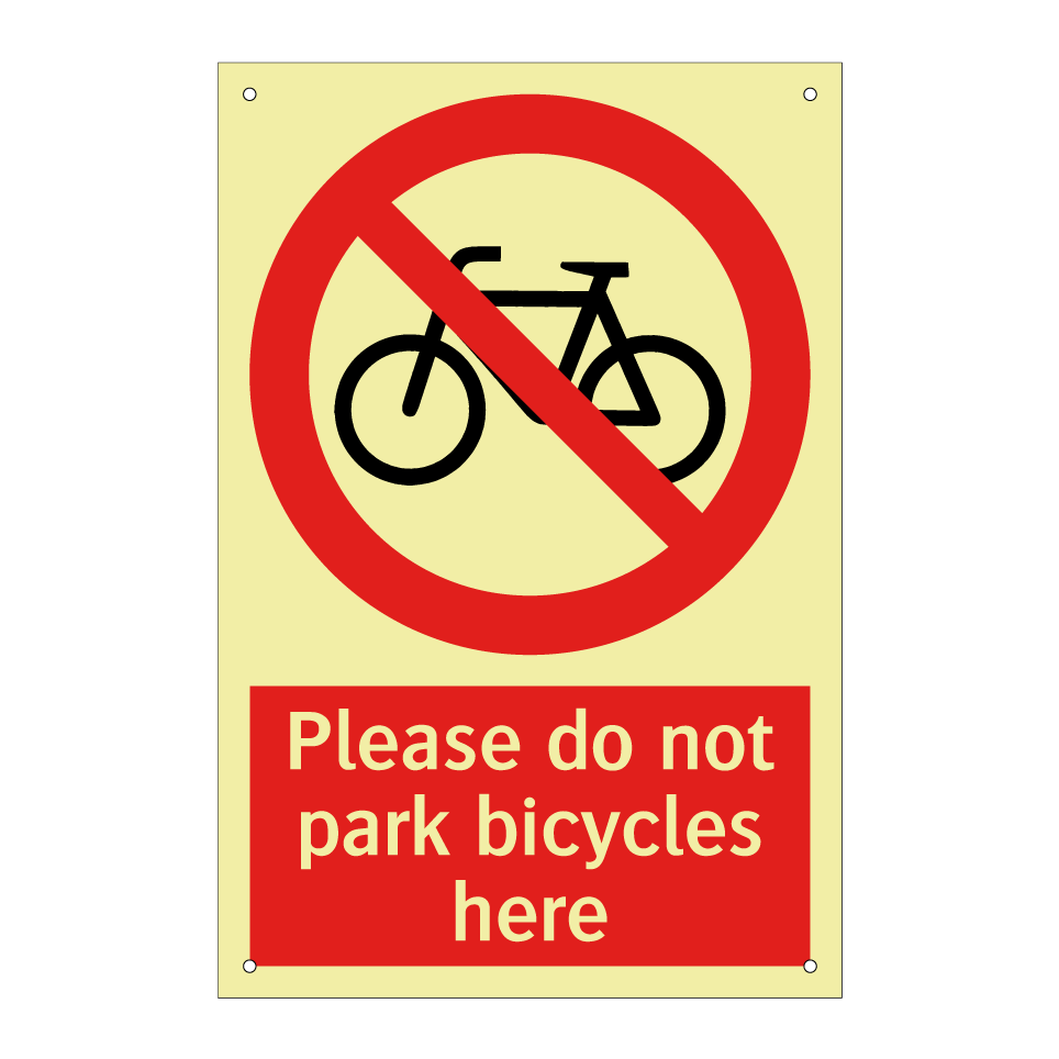 Please do not park bicycles here