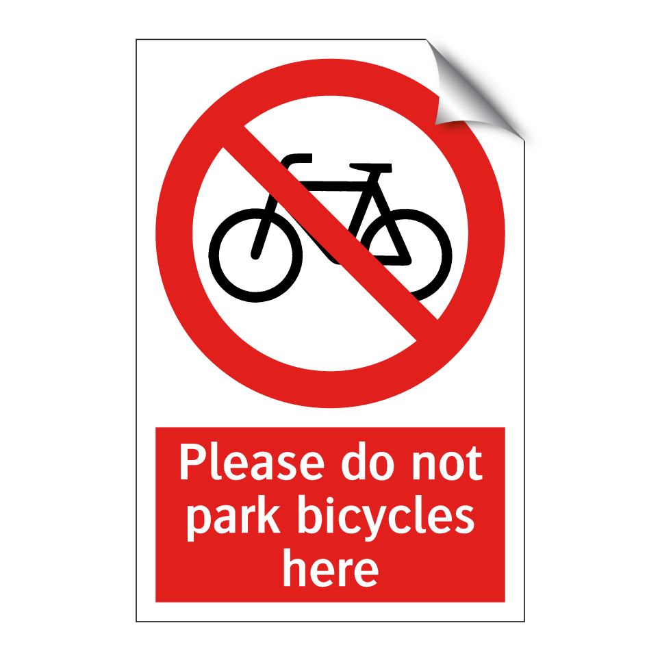 Please do not park bicycles here